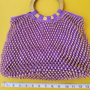 The Sak Original purple crotchet beaded bag